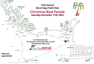 2022 Boat Parade map